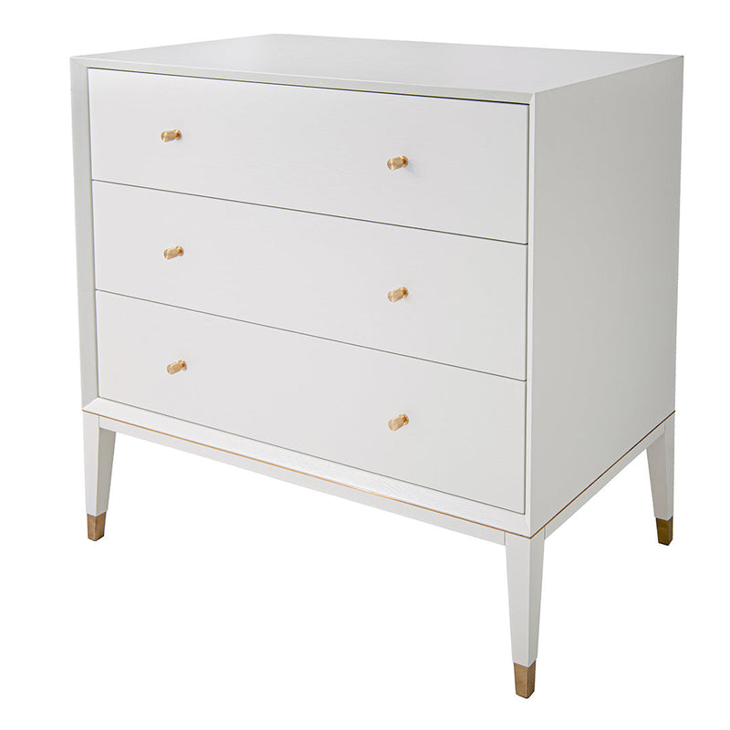 Bayeux White Three Drawer Chest - RV Astley