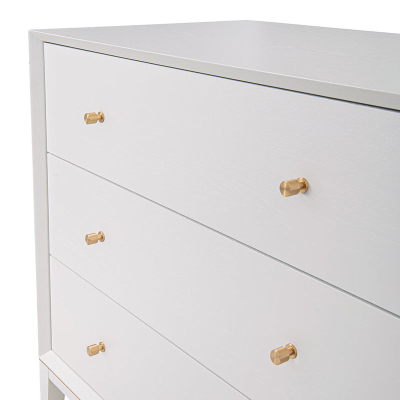 Bayeux White Three Drawer Chest - RV Astley