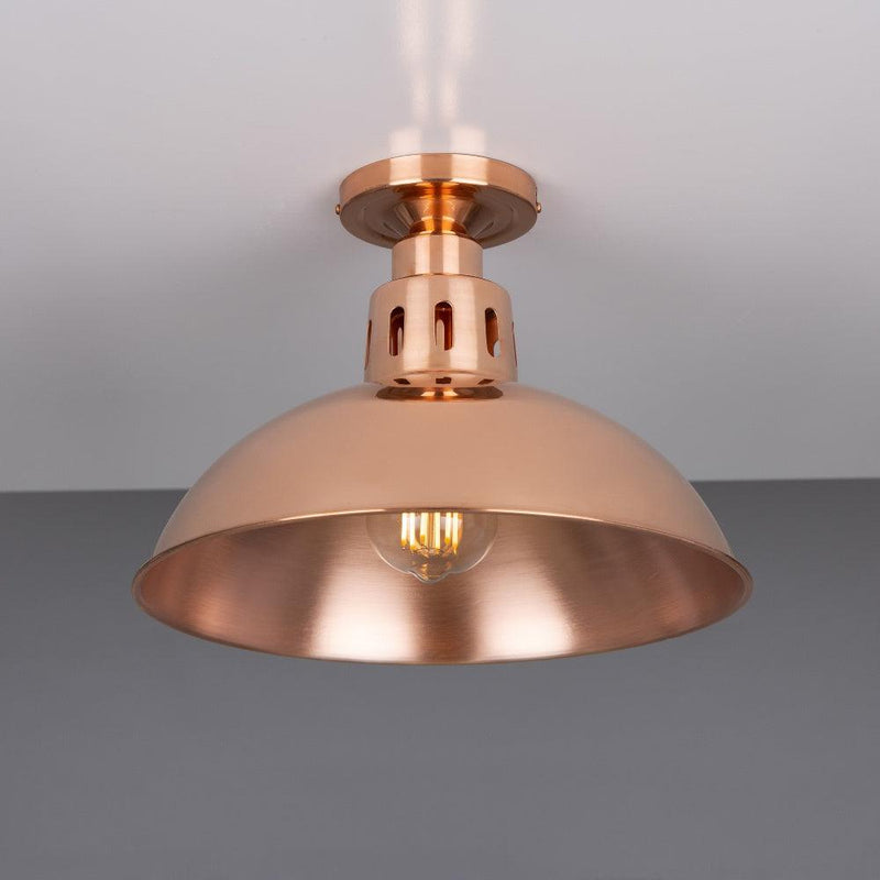 Berlin Copper Vintage Ceiling Light - Mullan Lighting