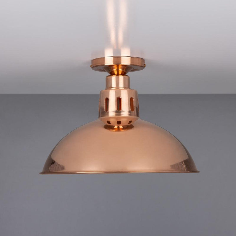 Berlin Copper Vintage Ceiling Light - Mullan Lighting