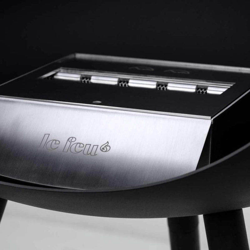 Black Ground Wood Bioethanol Tripod Fireplace - Le Feu