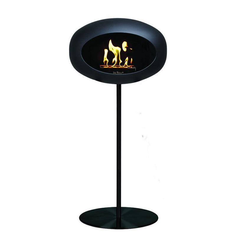 Black Ground Steel High Bioethanol Fireplace - Le Feu