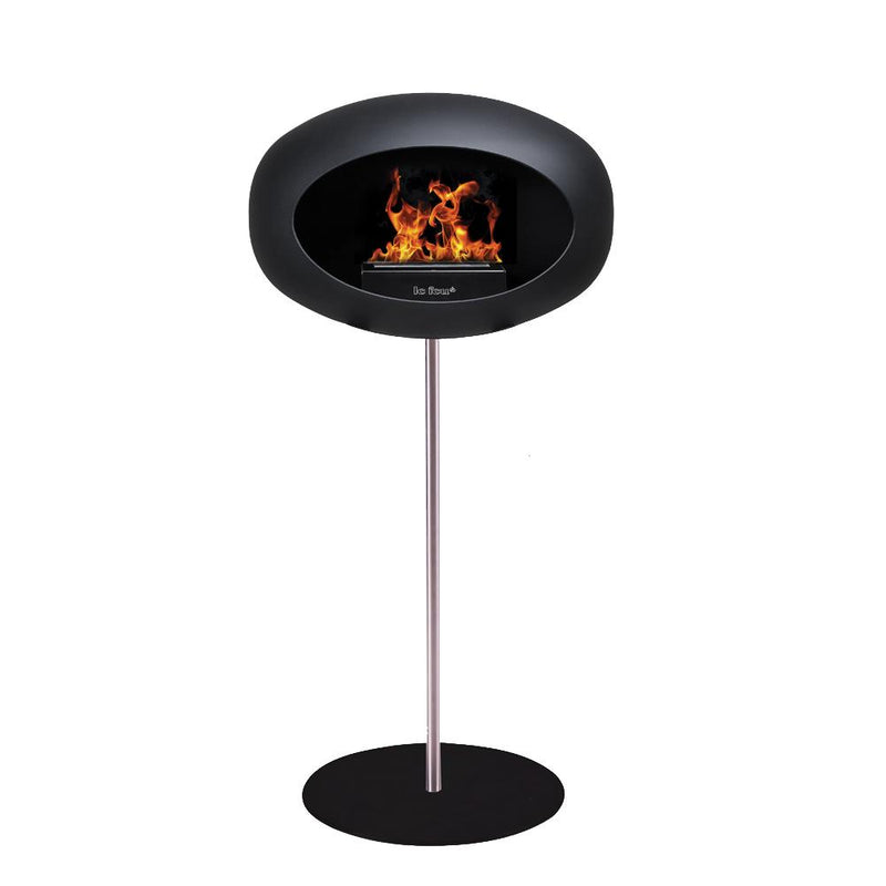 Black Ground Steel High Bioethanol Fireplace - Le Feu