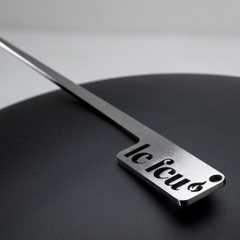 Black Sky Bioethanol Fire - Silver Steel Pole - Le Feu