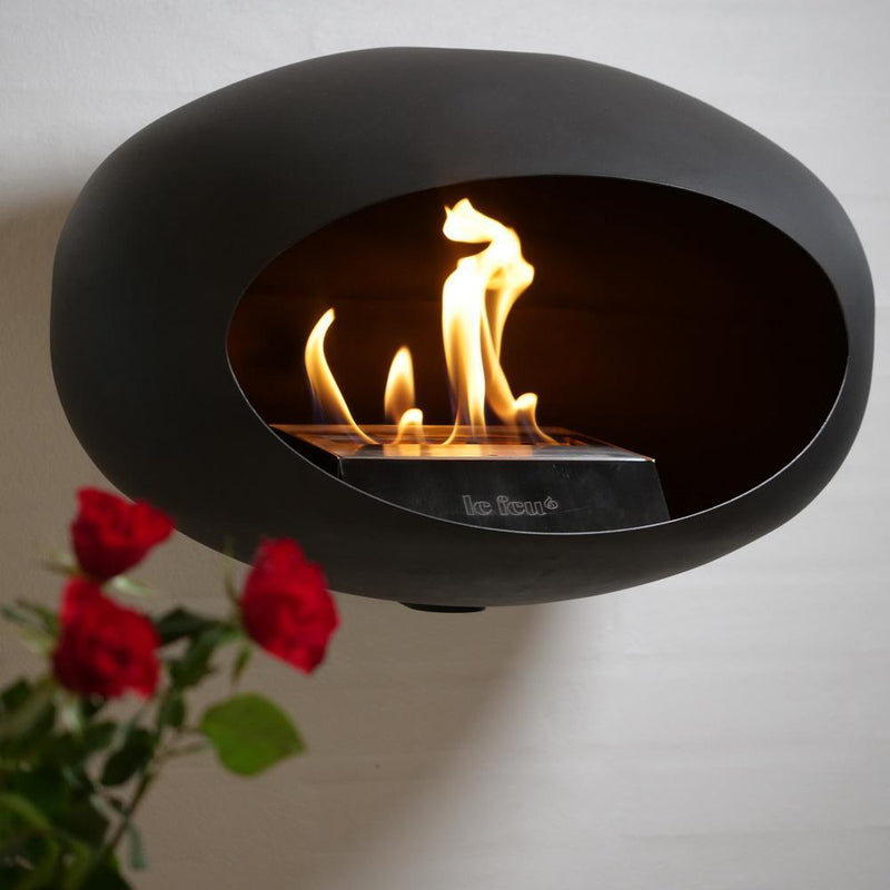 Black Wall Bioethanol Fire - Le Feu