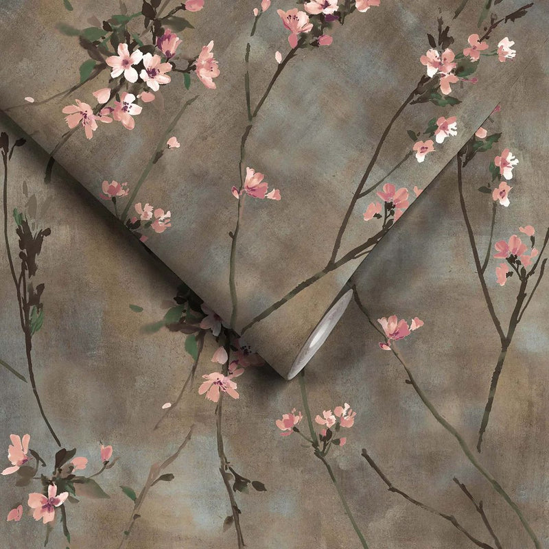 Blossom Wallpaper - Brown & Blush