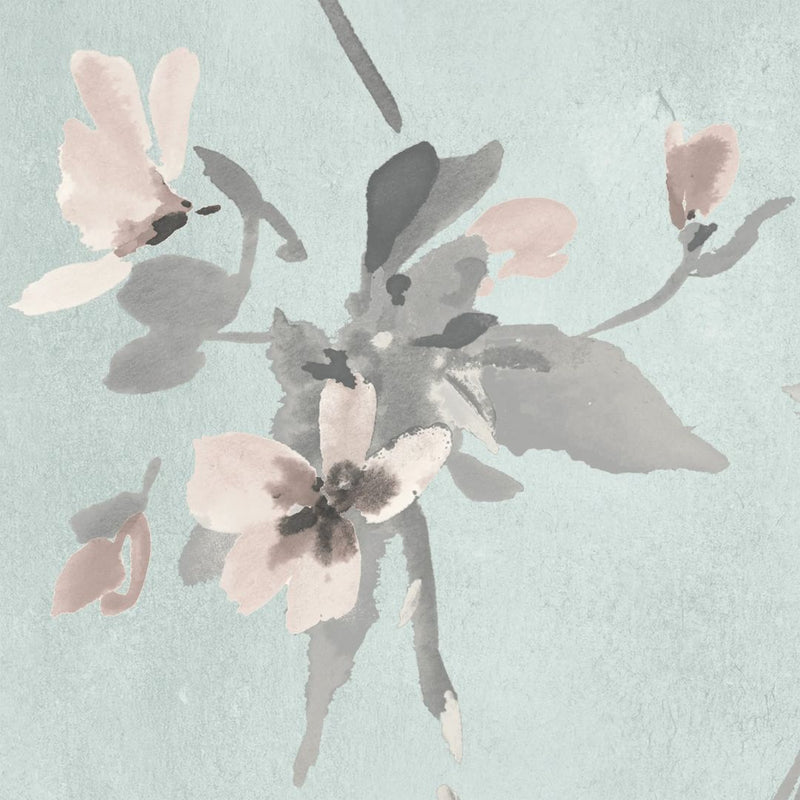 Blossom Wallpaper - Duck Egg Blue