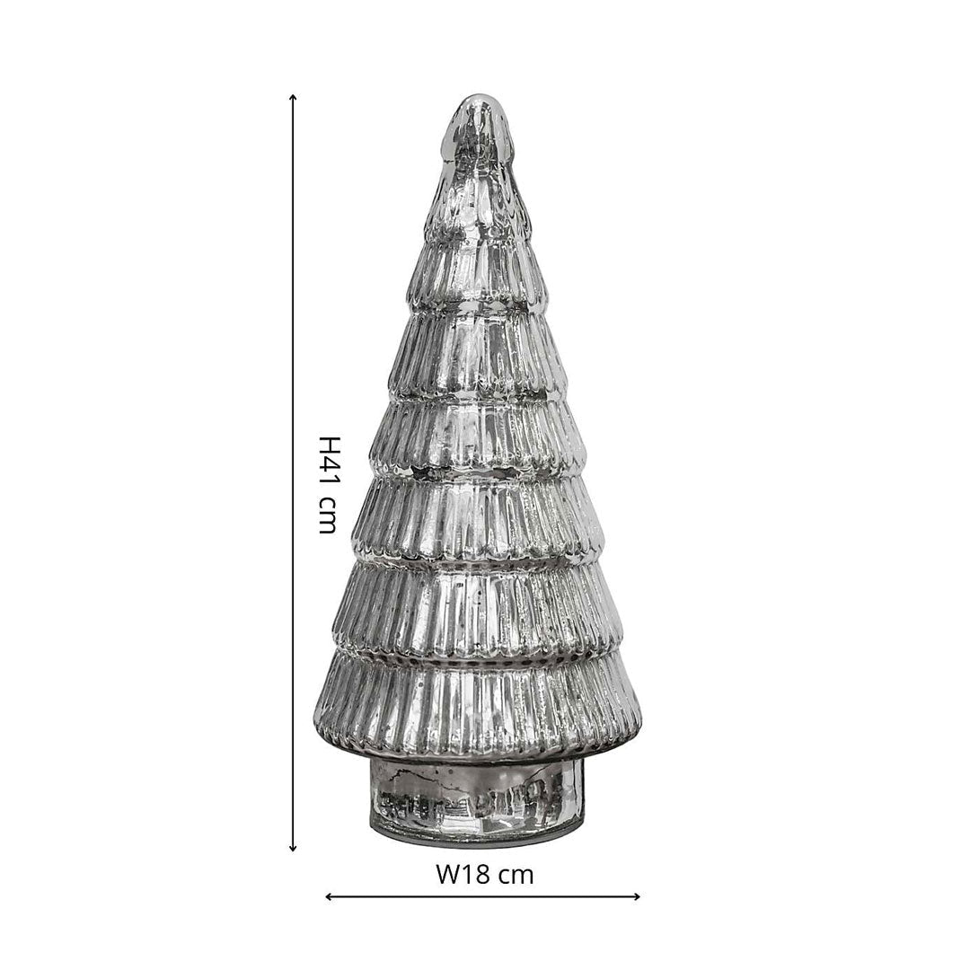 Blue Glass Xmas Tree Ornament