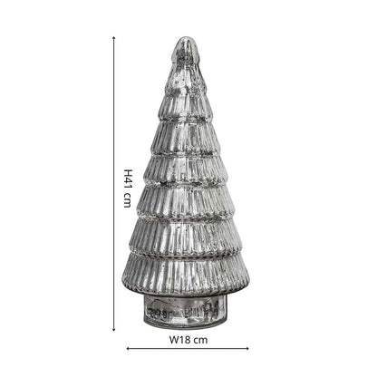 Blue Glass Xmas Tree Ornament