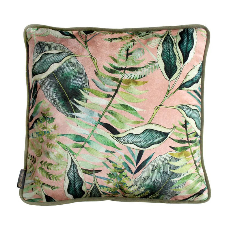 Blush Tropics Velvet Cushion Cover