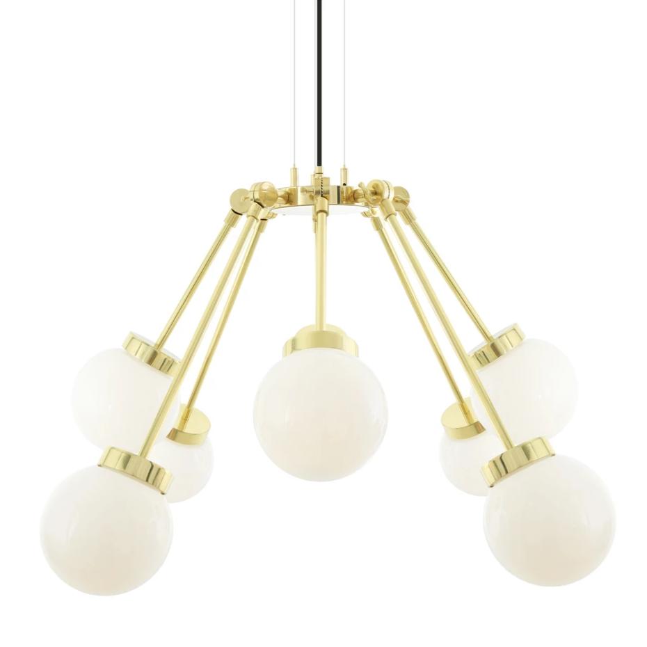 Boho Modern Globe Chandelier Eight Arm