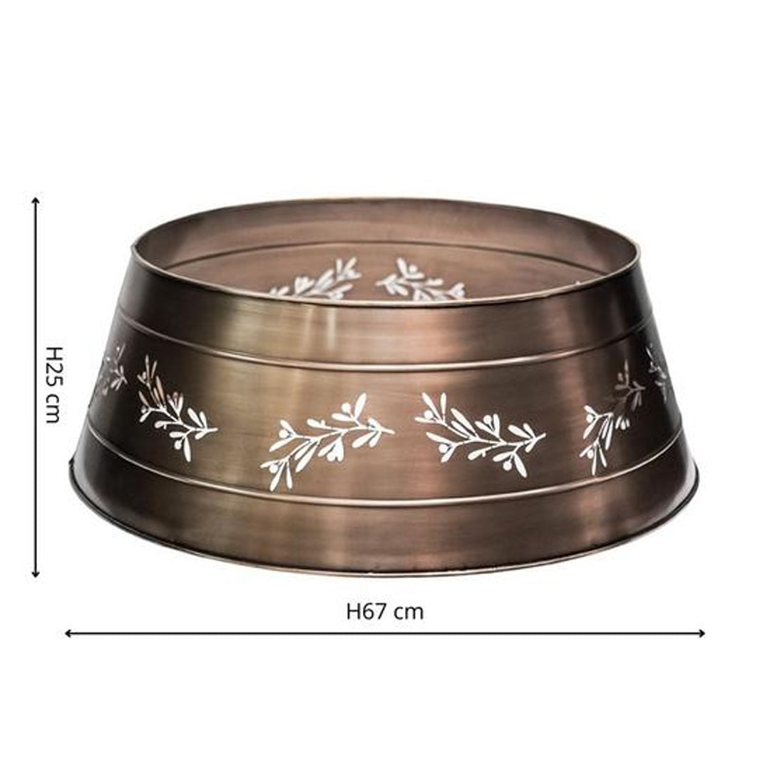 Bronze Holly Cut Out Christmas Tree