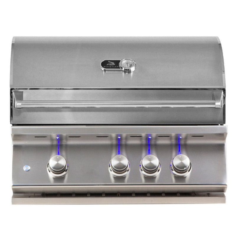 Burford 3 Burner Built in BBQ with Rotisserie & Cover - Whistler Grills