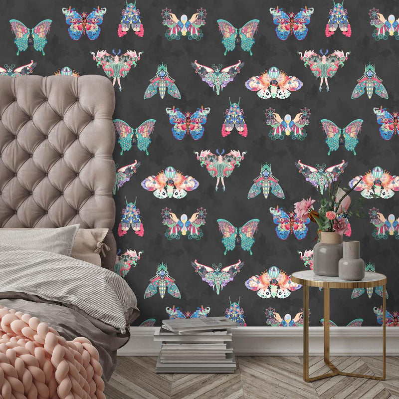Butterfly Effect Wallpaper - Noir - Brand Mckenzie