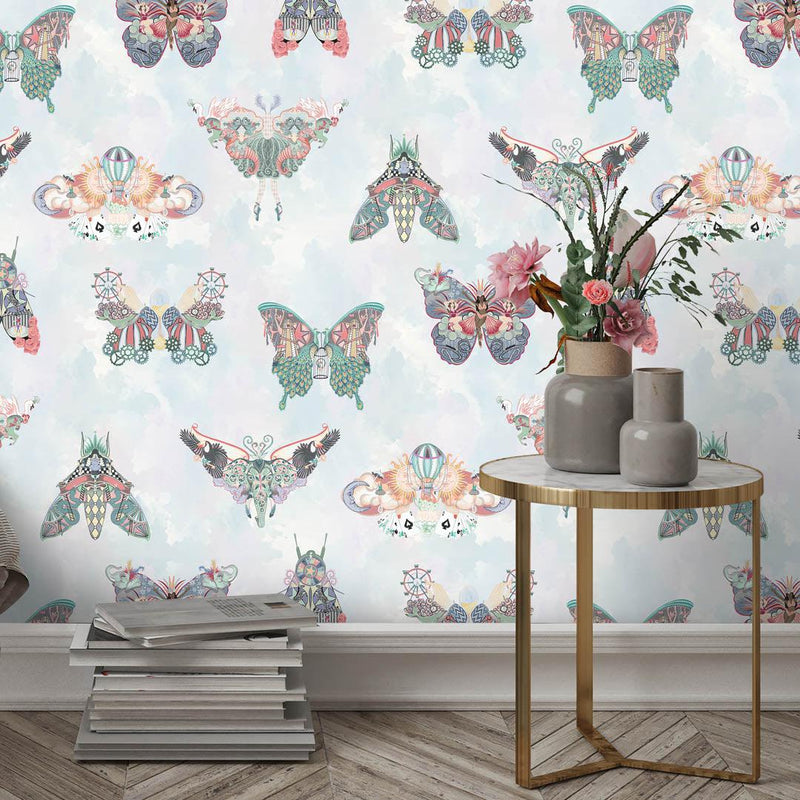 Butterfly Effect Wallpaper - Pink Multi - Brand Mckenzie