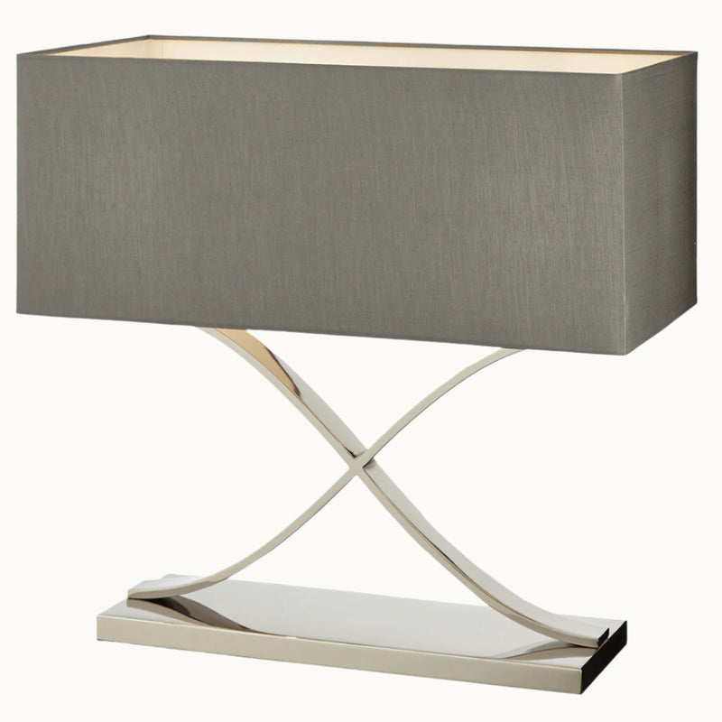 Byton Stainless Steel Finish Table Lamp - Nickel - RV Astley