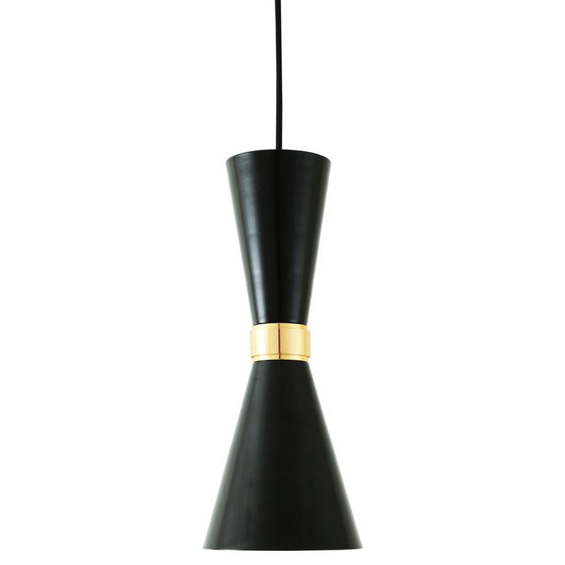 Cairo Contemporary Pendant Light - Black & Brass