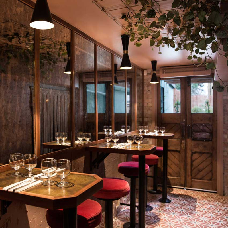 Cairo Contemporary Pendant Light - Black & Brass