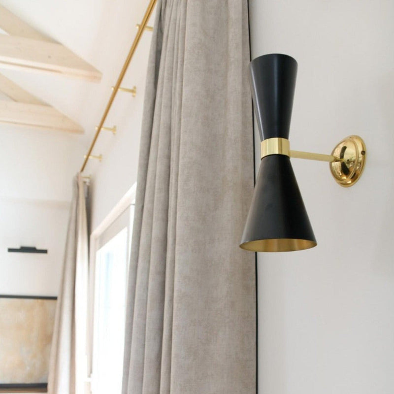 Cairo Contemporary Wall Light - Black - Mullan Lighting