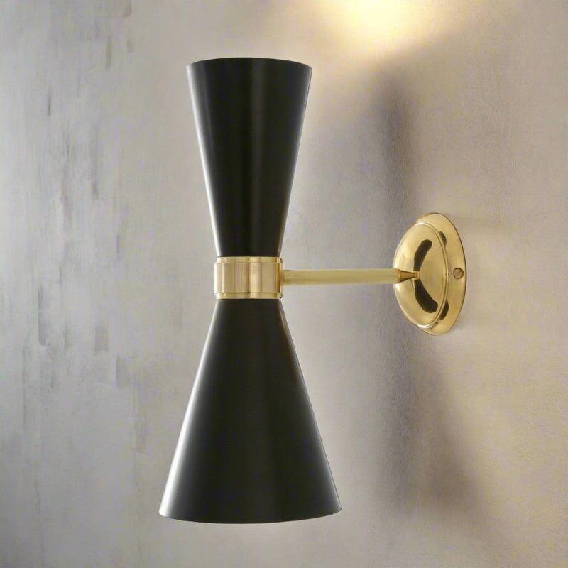 Cairo Contemporary Wall Light - Black - Mullan Lighting