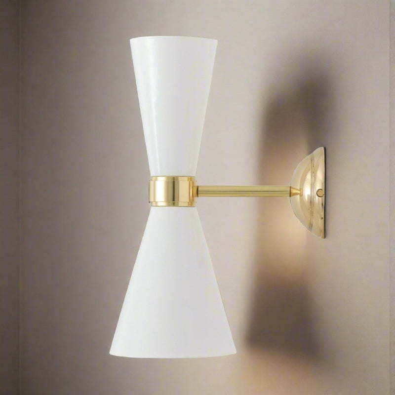 Cairo Contemporary Wall Light - White - Mullan Lighting