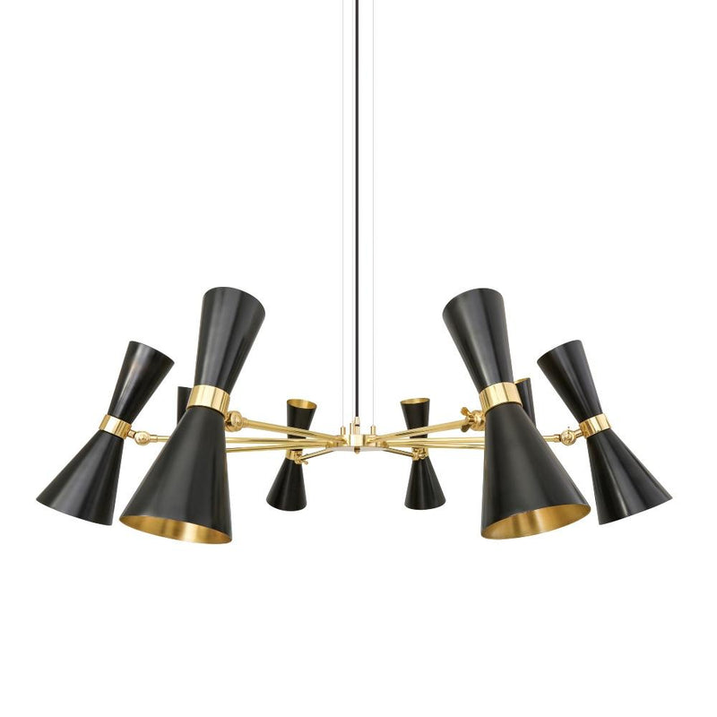 Cairo Eight Arm Contemporary Chandelier - Black