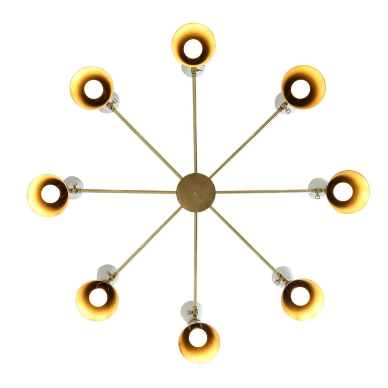 Cairo Eight Arm Contemporary Chandelier - White - Mullan Lighting