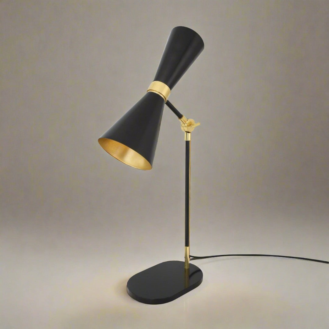 Cairo Mid Century Brass Table Lamp