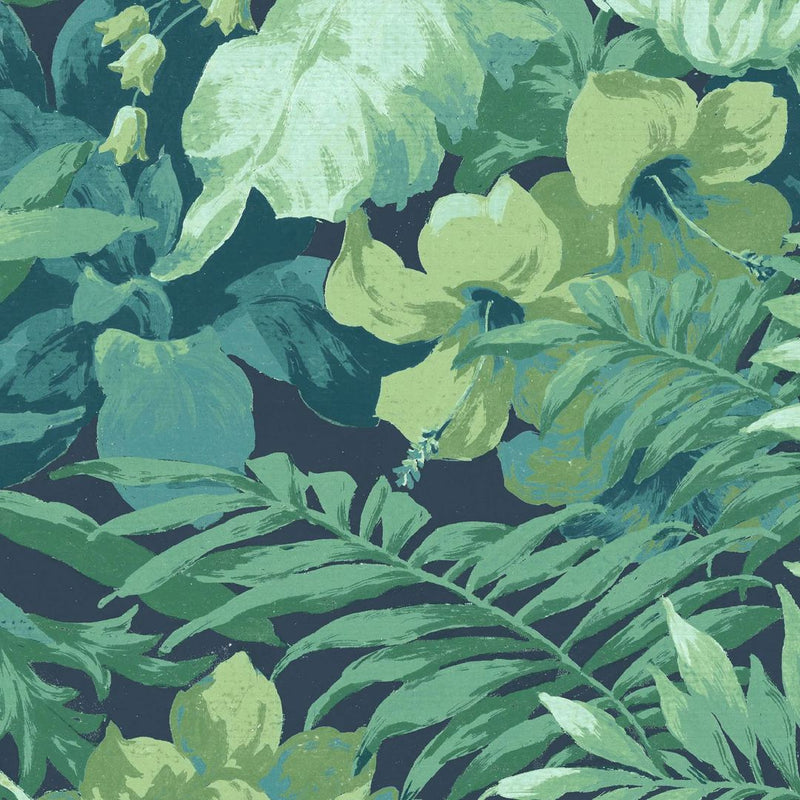 Canopy Wallpaper - Navy/Green