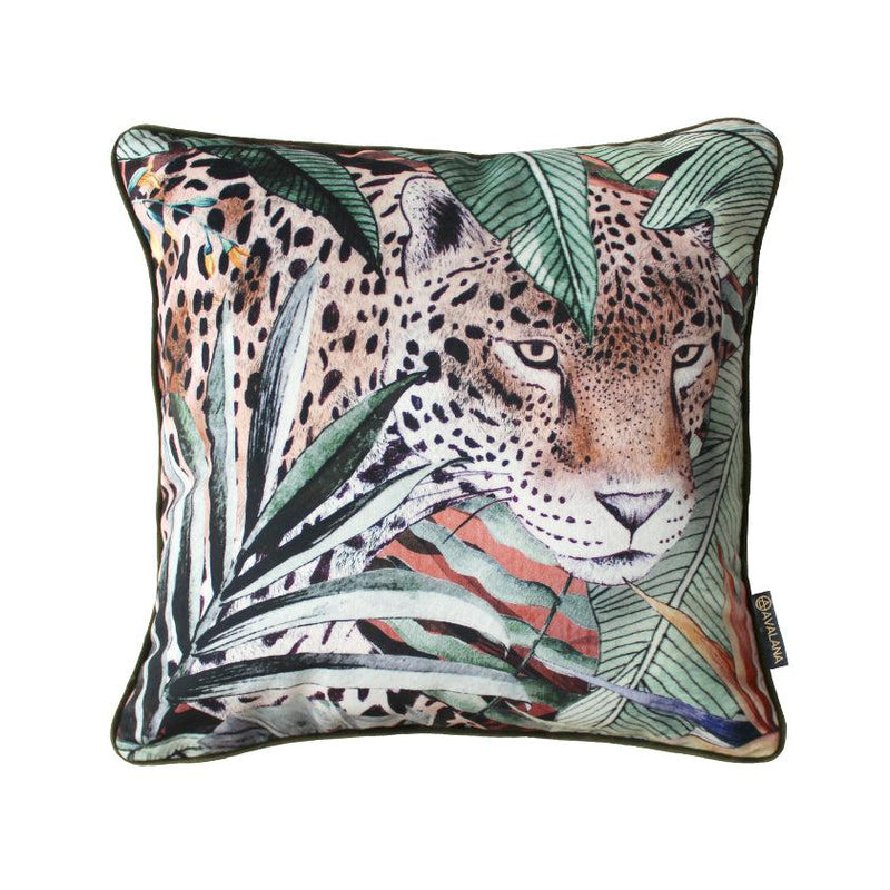 Cantaloupe Jaguar Piped Velvet Cushion Cover
