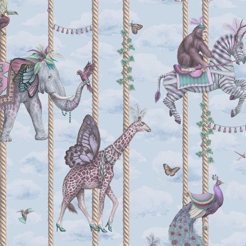 Carousel Wallpaper - Blue - Brand Mckenzie