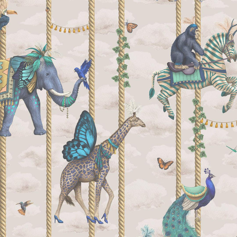 Carousel Wallpaper - Linen - Brand Mckenzie