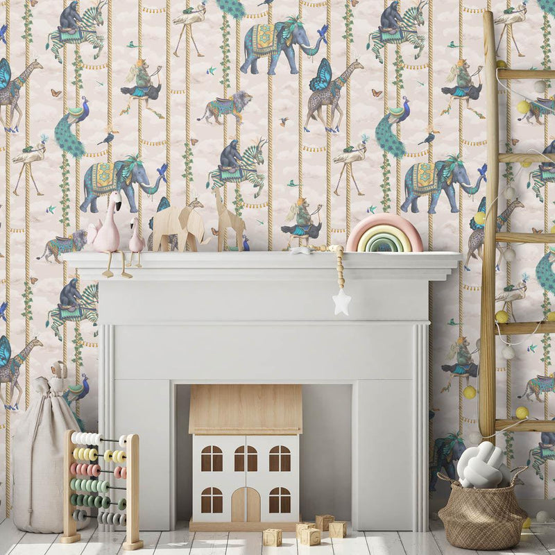 Carousel Wallpaper - Linen - Brand Mckenzie