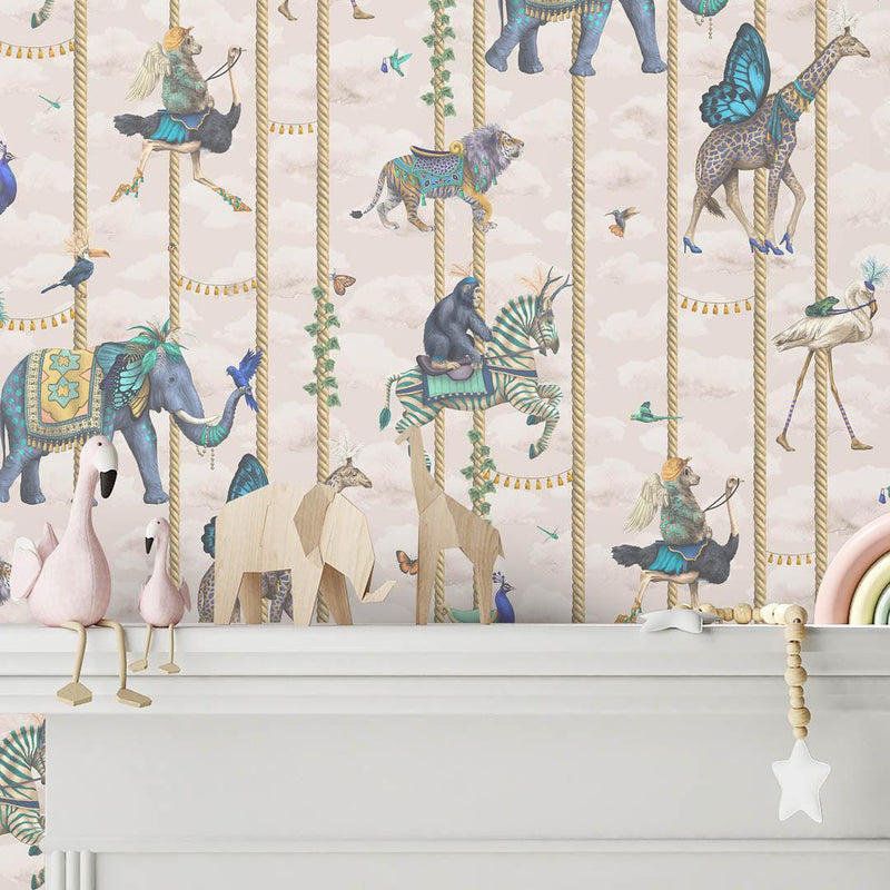 Carousel Wallpaper - Linen - Brand Mckenzie