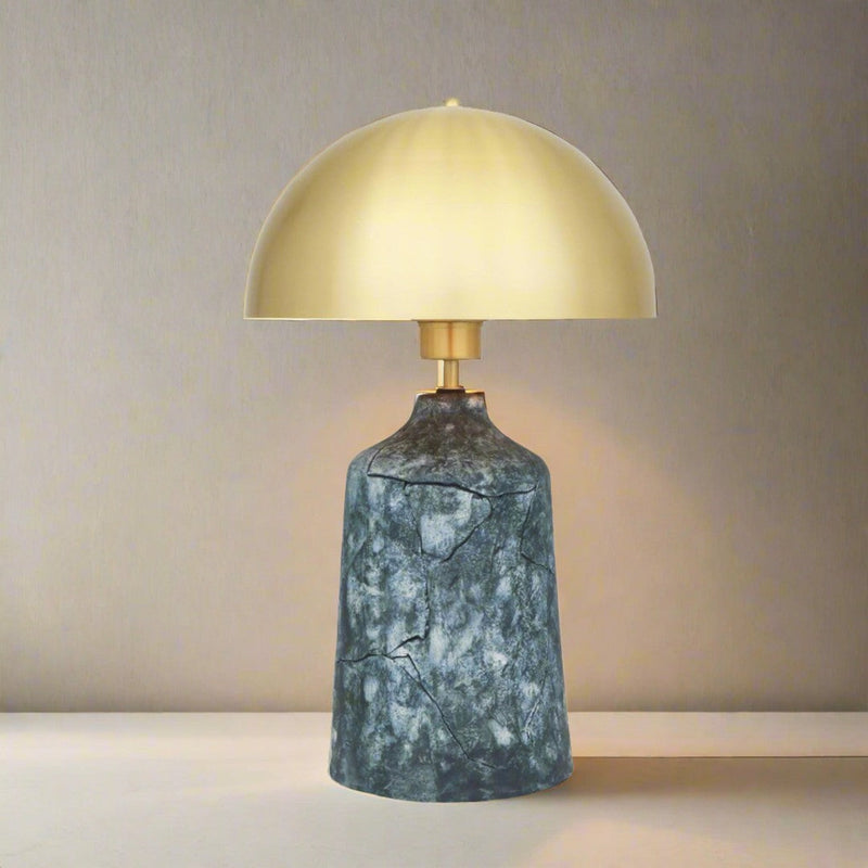 Cassia Tall Ceramic Table Lamp - Blue - Mullan Lighting