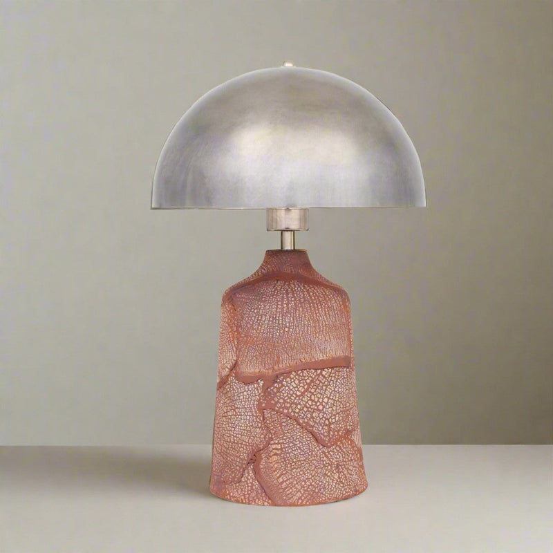 Cassia Tall Ceramic Table Lamp - Red - Mullan Lighting