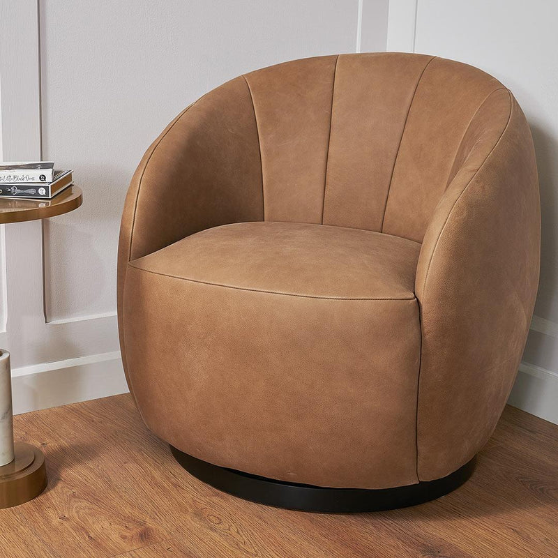 Chalain Caramel Finish Swivel Chair - RV Astley