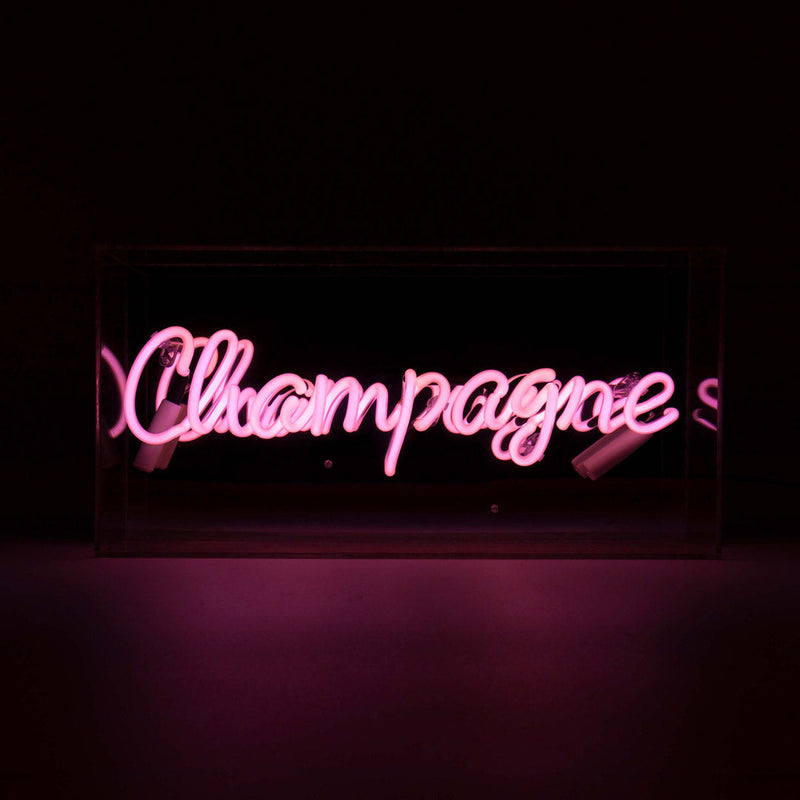Champagne Neon Acrylic Box Light