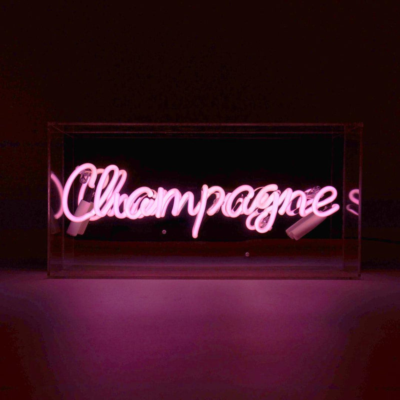 Champagne Neon Acrylic Box Light