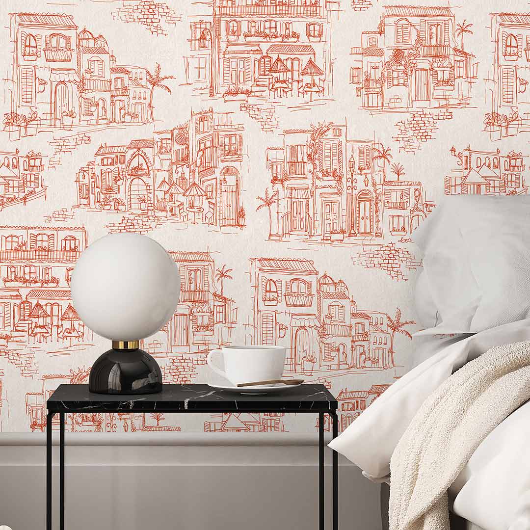 Charming Lanes Wallpaper - Pumpkin - Brand Mckenzie