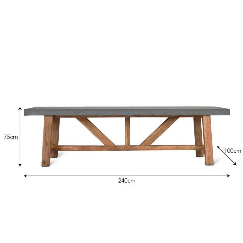 Cement Fibre Indoor or Outdoor Dining Table