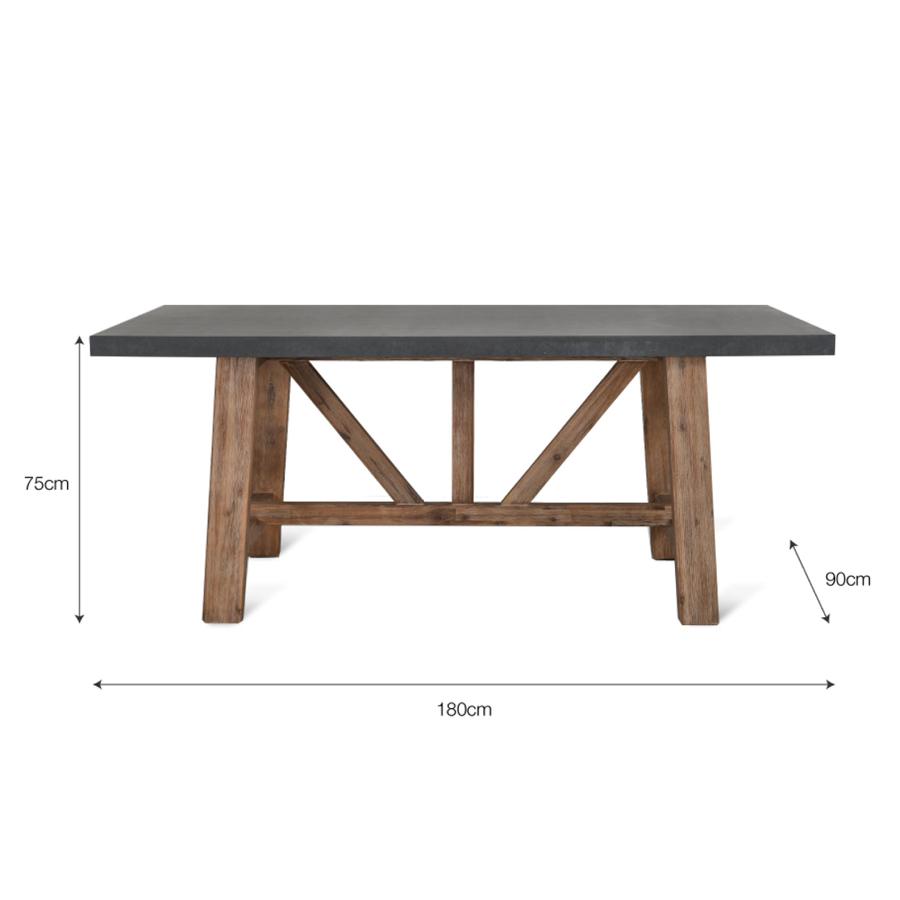 Cement Fibre Indoor or Outdoor Dining Table