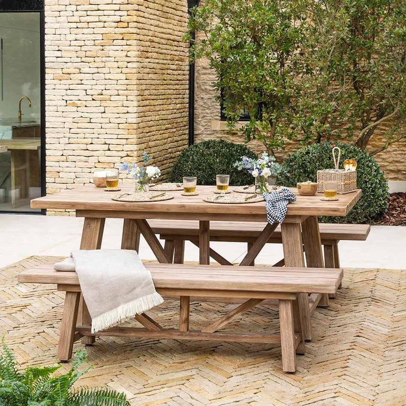 Chilford Solid Wood Table & Bench Set