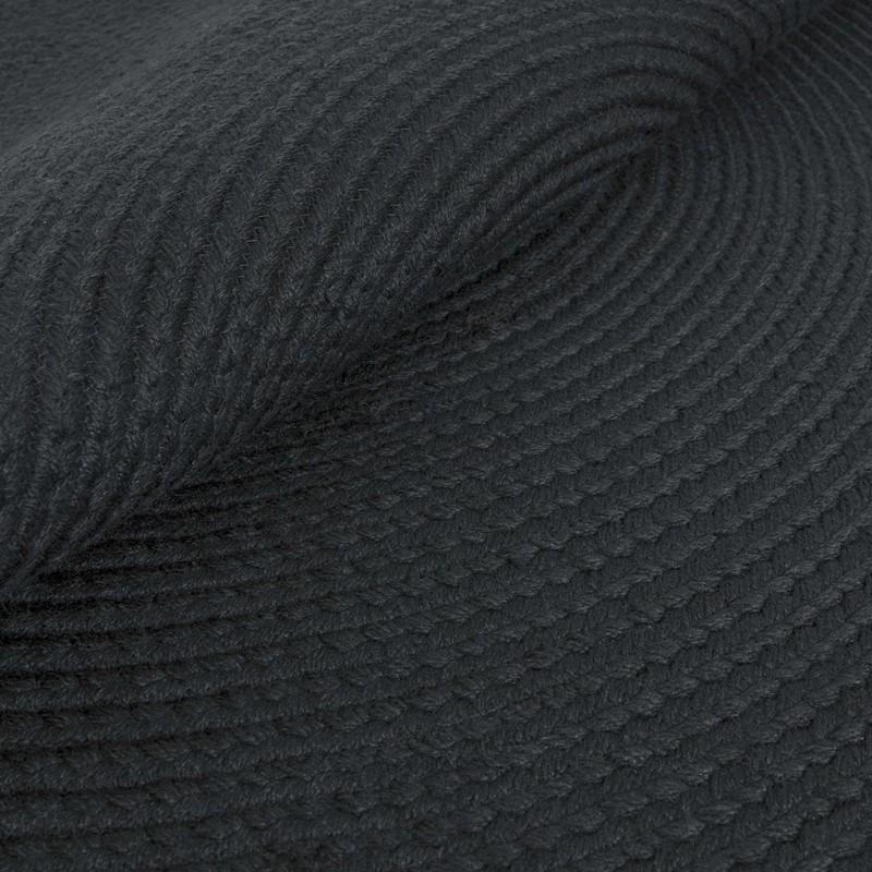 Circular Woven Outdoor Rug - Charcoal