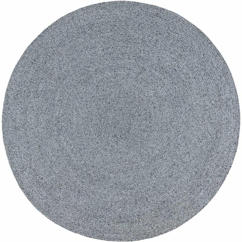 Circular Woven Outdoor Rug - Grey