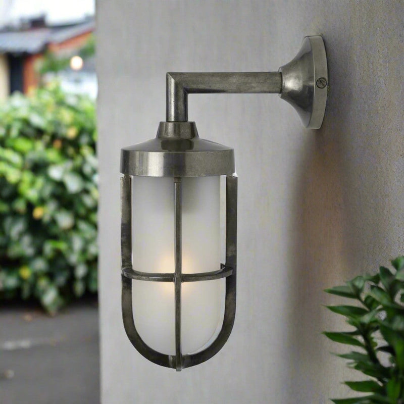 Cladach Well Outdoor Wall Light - Antique Silver