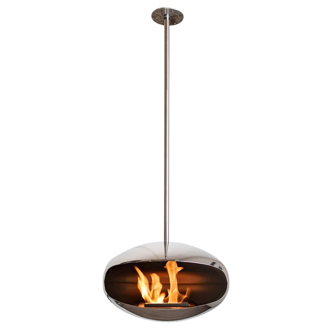 Cocoon Aeris Hanging Bioethanol Fire - Polished Steel