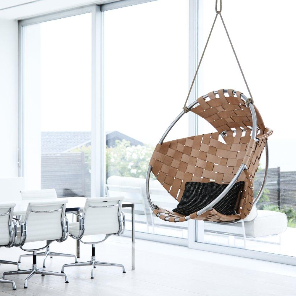 Cocoon Leather Hang Chair - TRIMM Copenhagen