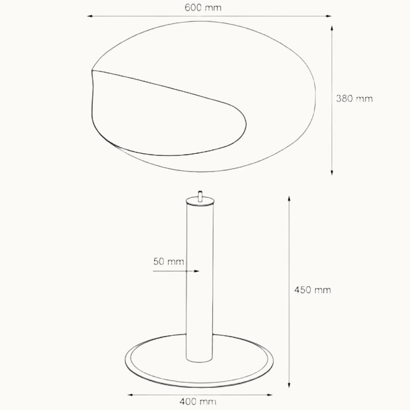 Cocoon Pedestal Bioethanol Fire - White