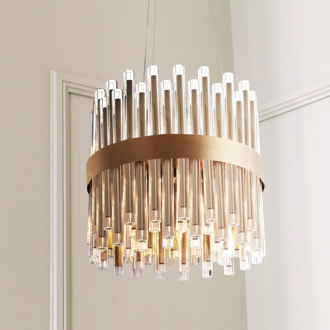 Colmar 40cm Chandelier - Antique Brass - RV Astley